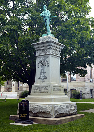 Ionia GAR monument - erected in 1906. Photo ©2014 Look Around You Ventures, LLC.